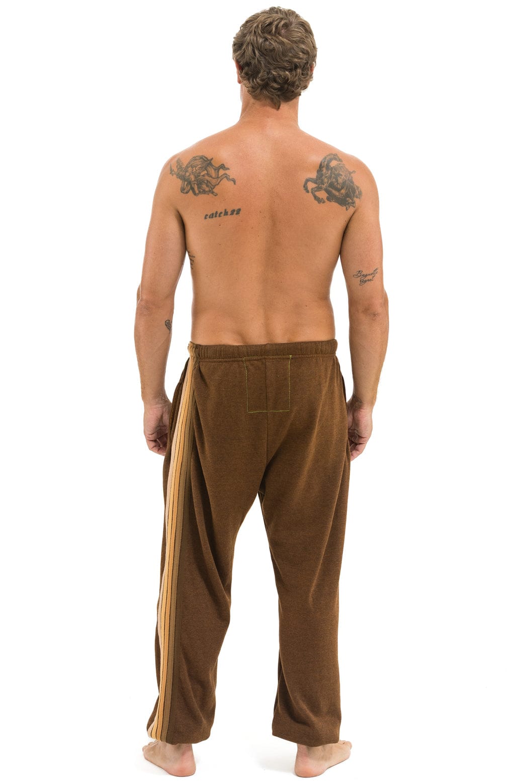 Retro 5 STRIPE SWEATPANTS - CHOCOLATE ESPRESSO