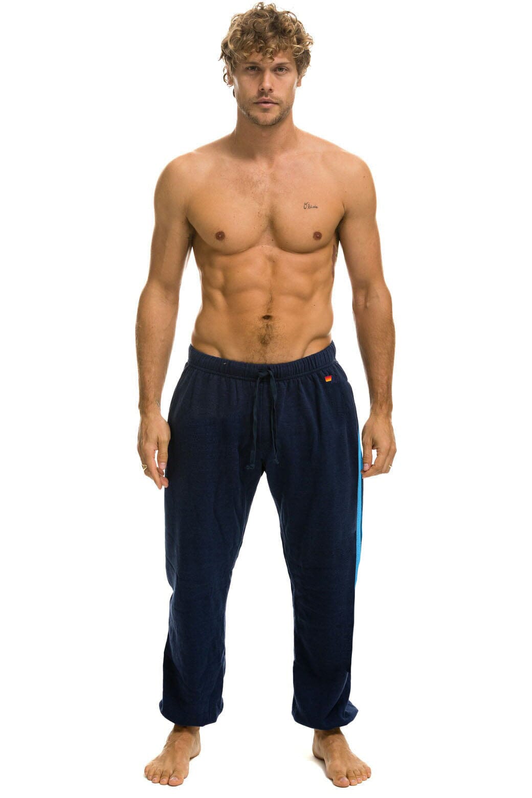 Retro 5 STRIPE SWEATPANTS - NAVY BLUE