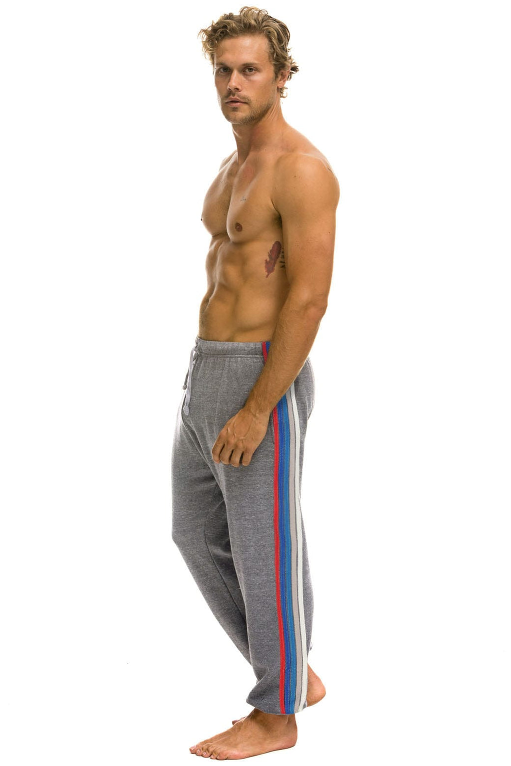 Retro TEXAS RANGERS 5 STRIPE UNISEX SWEATPANTS - HEATHER USA