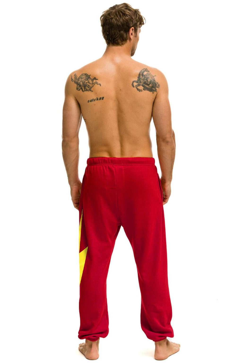 Retro UNIVERSITY OF SOUTHERN CALIFORNIA BOLT UNISEX POCKET SWEATPANTS - CARDINAL