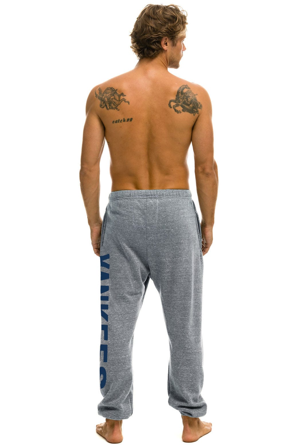 Retro NY YANKEES SWEATPANTS - HEATHER