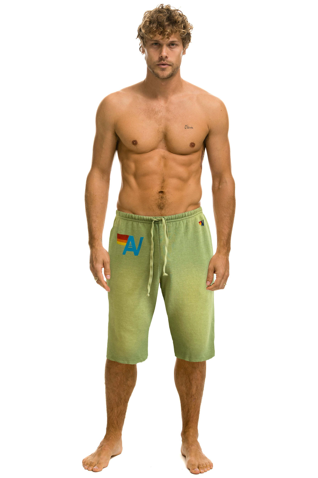 Retro VINTAGE LOGO SWEATSHORTS - FADED ARMY