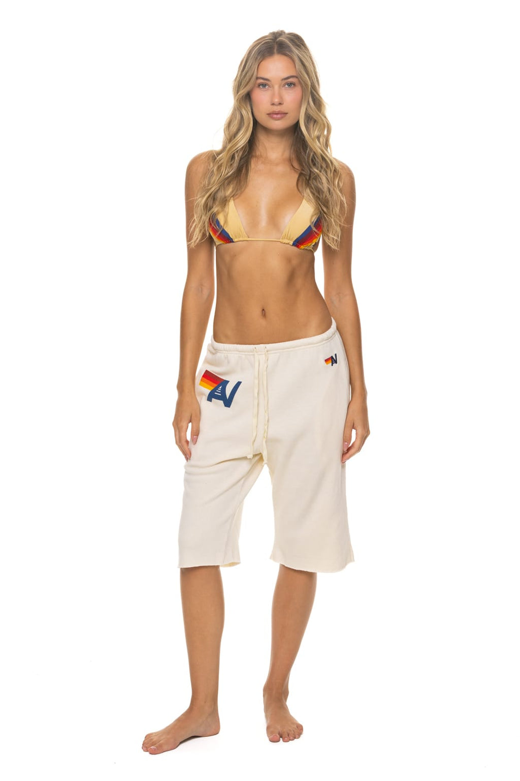 Retro LOGO SWEATSHORTS - VINTAGE WHITE