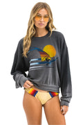 Retro WINDSURF JUMP RELAXED CREW SWEATSHIRT - FADED SMOKE