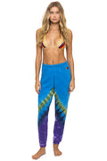 Retro HAND DYED V SWEATPANTS - TIE DYE OCEAN PURPLE
