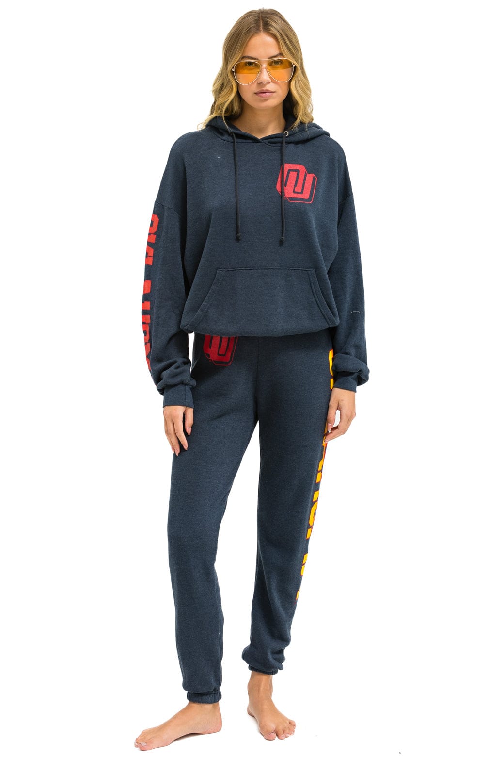 Retro UNIVERSITY OF OKLAHOMA UNISEX SWEATPANTS - CHARCOAL