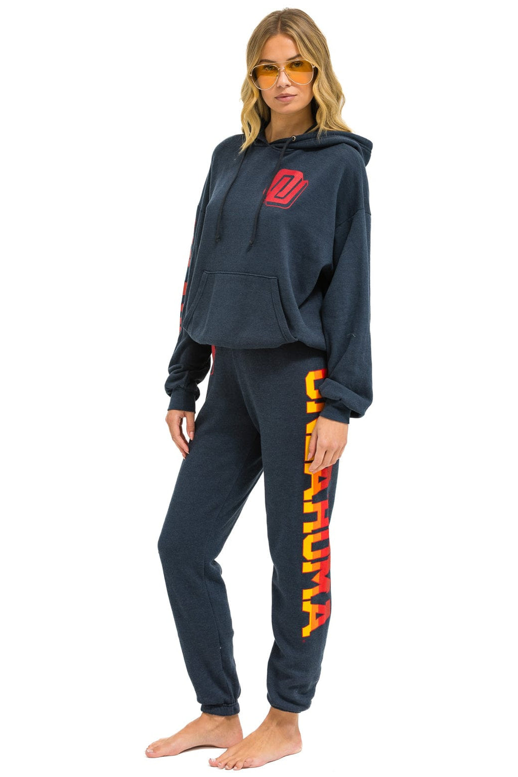 Retro UNIVERSITY OF OKLAHOMA UNISEX SWEATPANTS - CHARCOAL