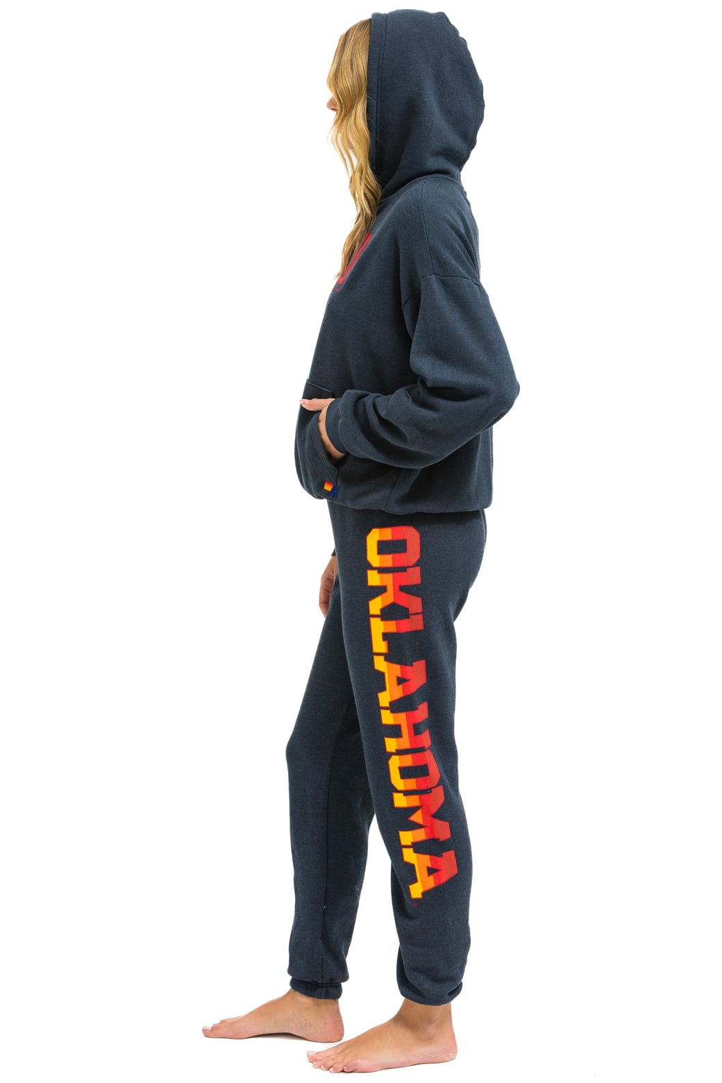 Retro UNIVERSITY OF OKLAHOMA UNISEX SWEATPANTS - CHARCOAL