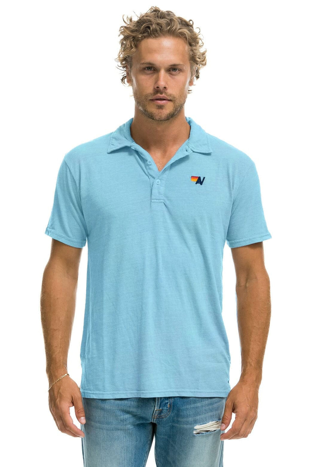 Retro AVIATOR NATION POLO - AQUA
