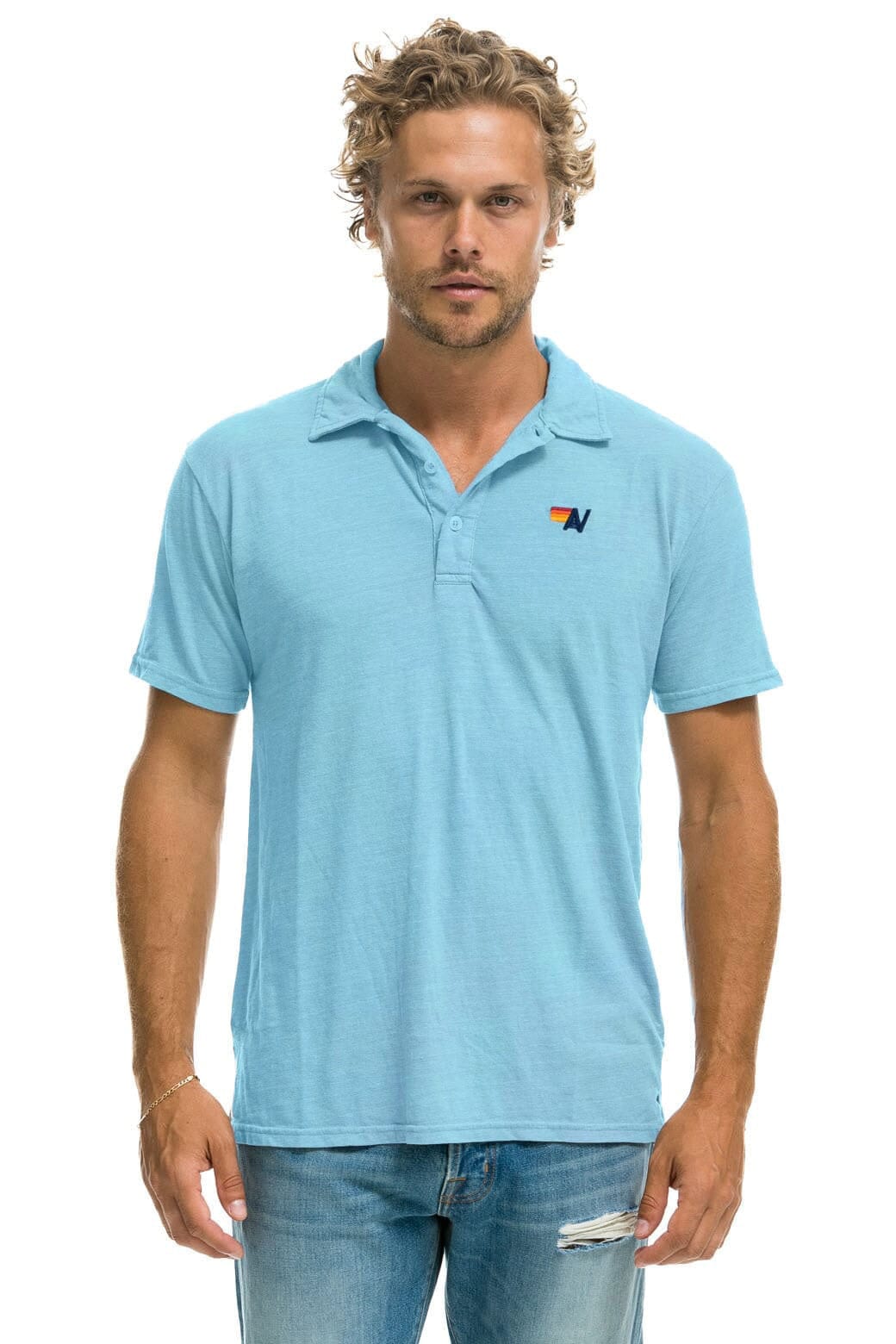 Retro AVIATOR NATION POLO - AQUA