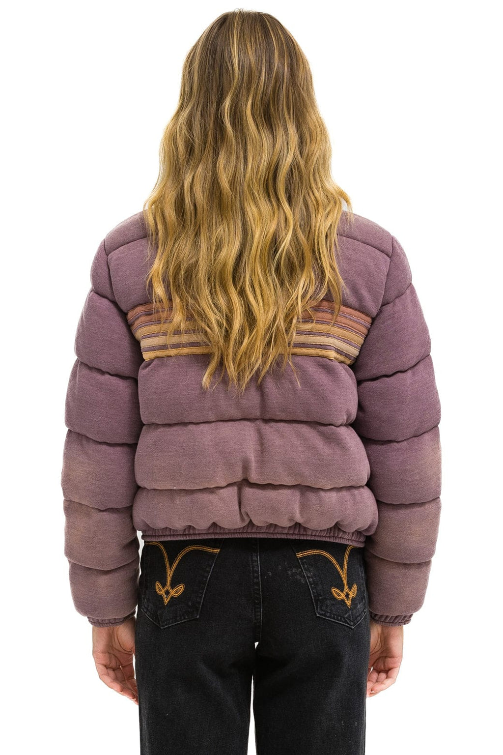 Retro 5 STRIPE FADED APRES JACKET - FADED MOCHA