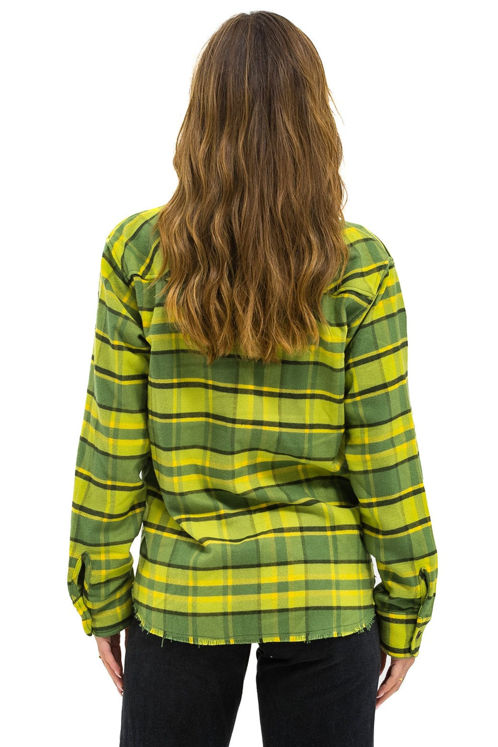 Retro PLAID FLANNEL WESTERN SHIRT - AVOCADO PLAID