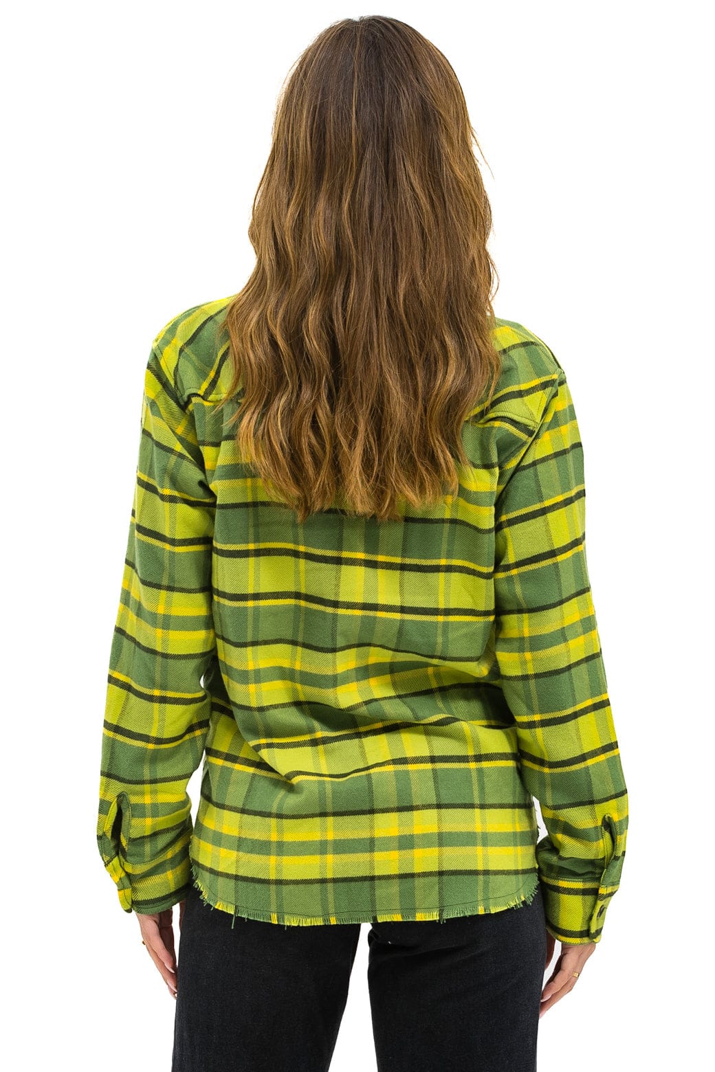 Retro PLAID FLANNEL WESTERN SHIRT - AVOCADO PLAID