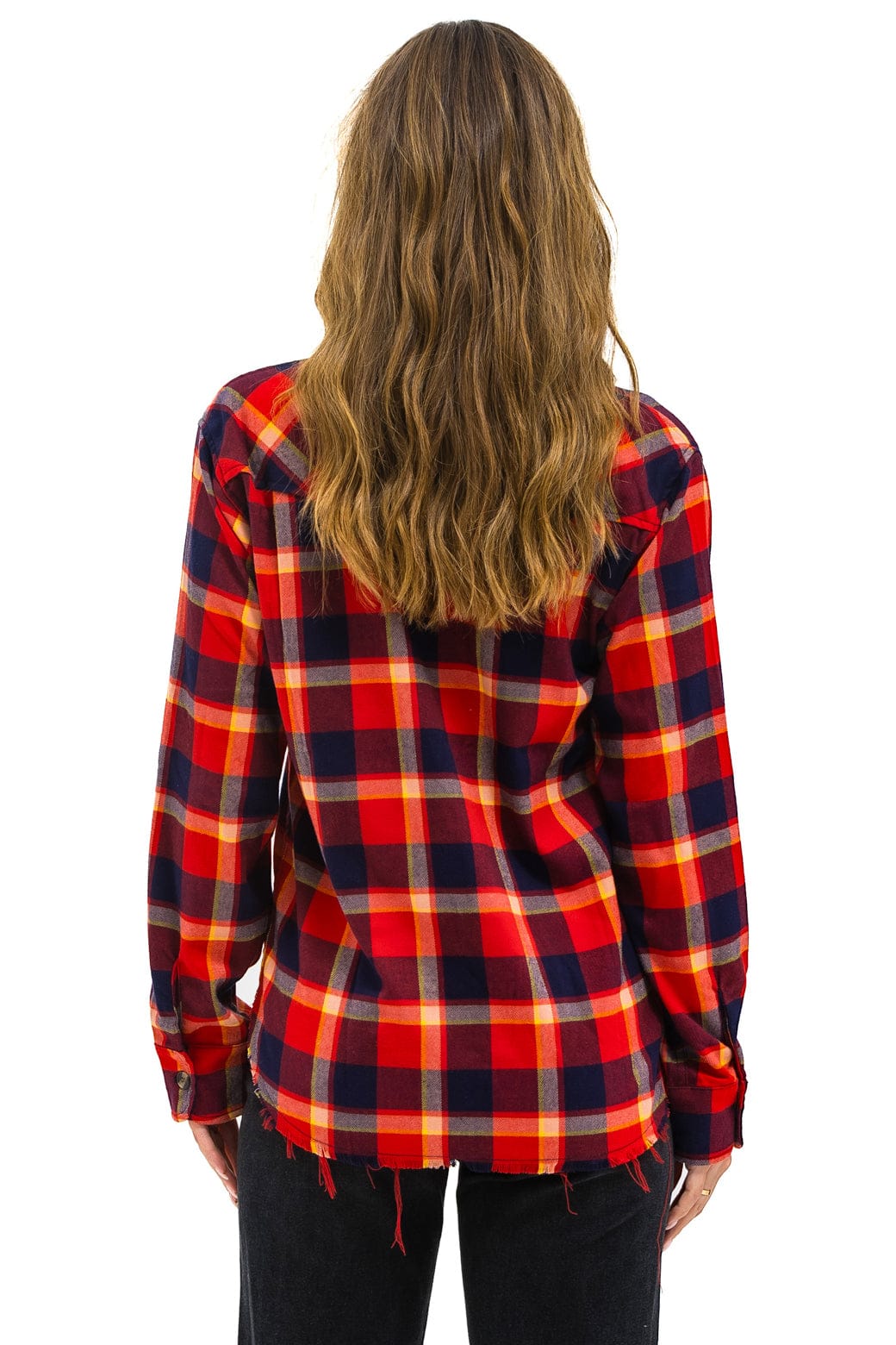 Retro PLAID FLANNEL LIGHT WEIGHT UNISEX WESTERN SHIRT - RUGBY PLAID
