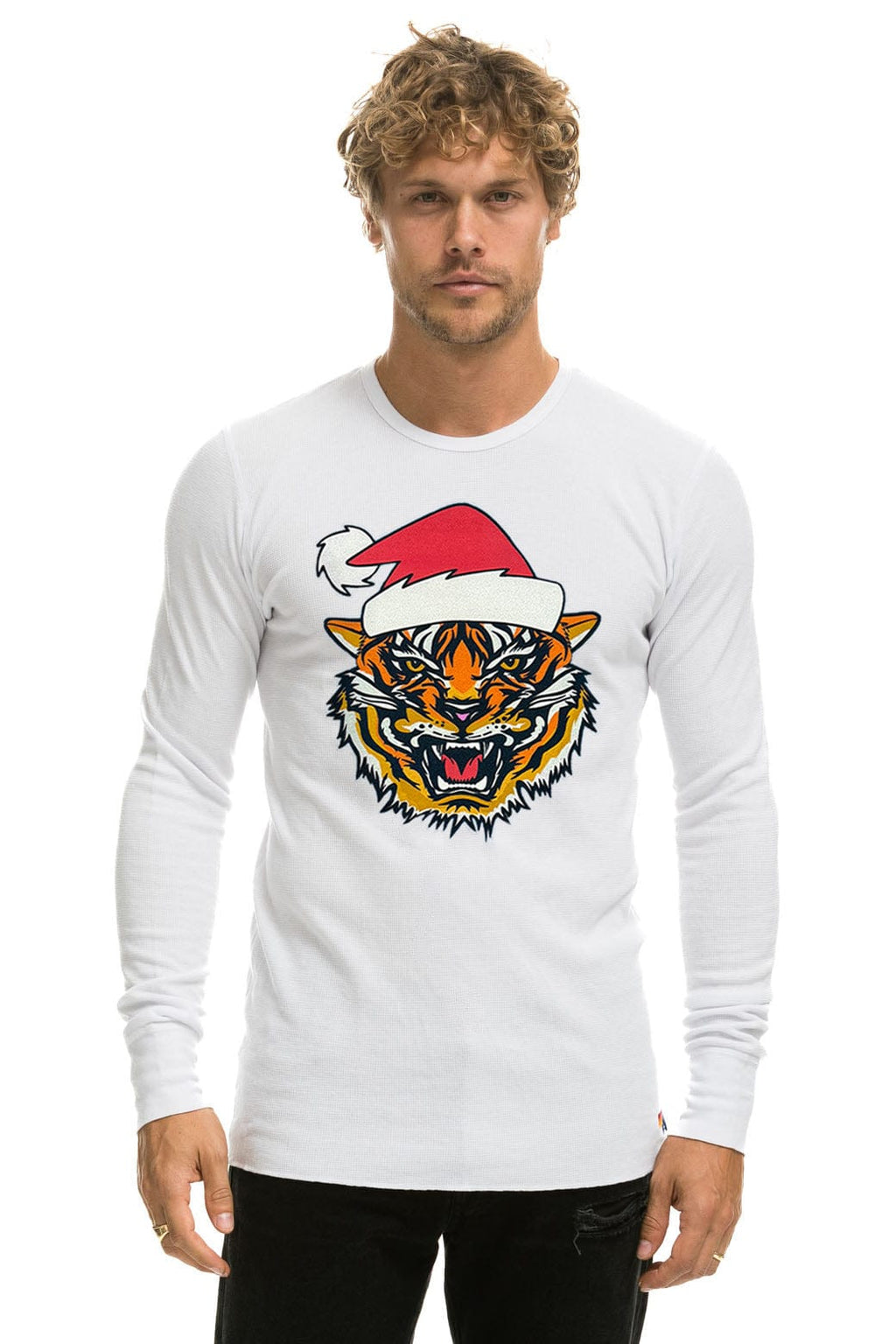 Retro SANTA TIGER THERMAL - WHITE