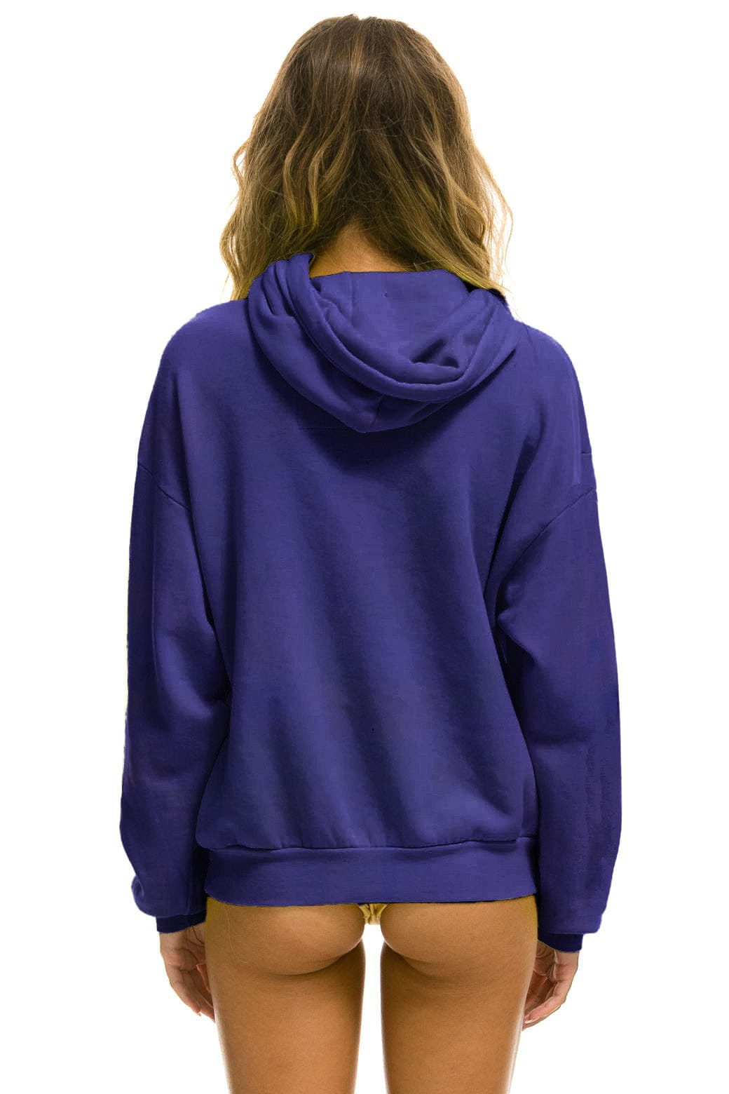 Retro SANTA TIGER RELAXED PULLOVER HOODIE - PURPLE