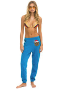 Retro SANTA TIGER SWEATPANTS - COBALT