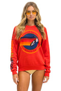 Retro AVIATOR NATION VENICE SWEATSHIRT - RED