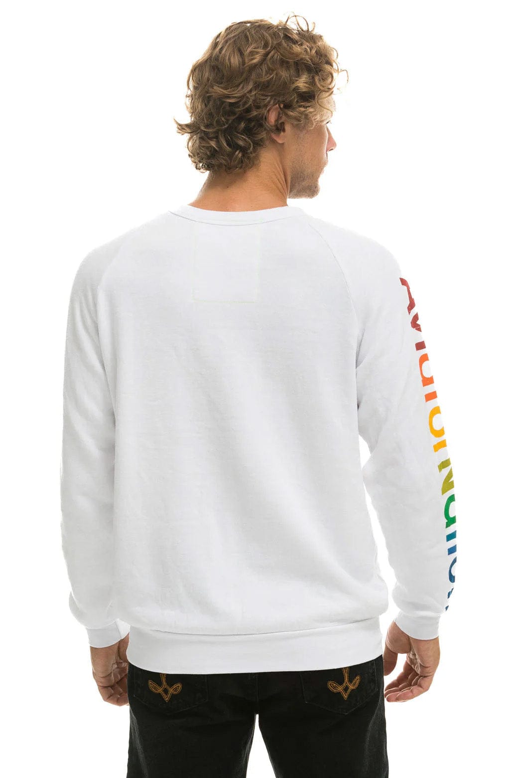 Retro AVIATOR NATION NEW YORK CITY CREW SWEATSHIRT - WHITE