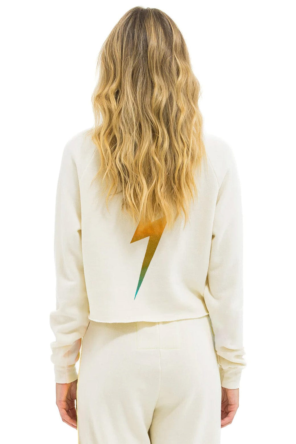Retro BOURBON AND BEYOND 2025 CROPPED CREW SWEATSHIRT RELAXED - VINTAGE WHITE