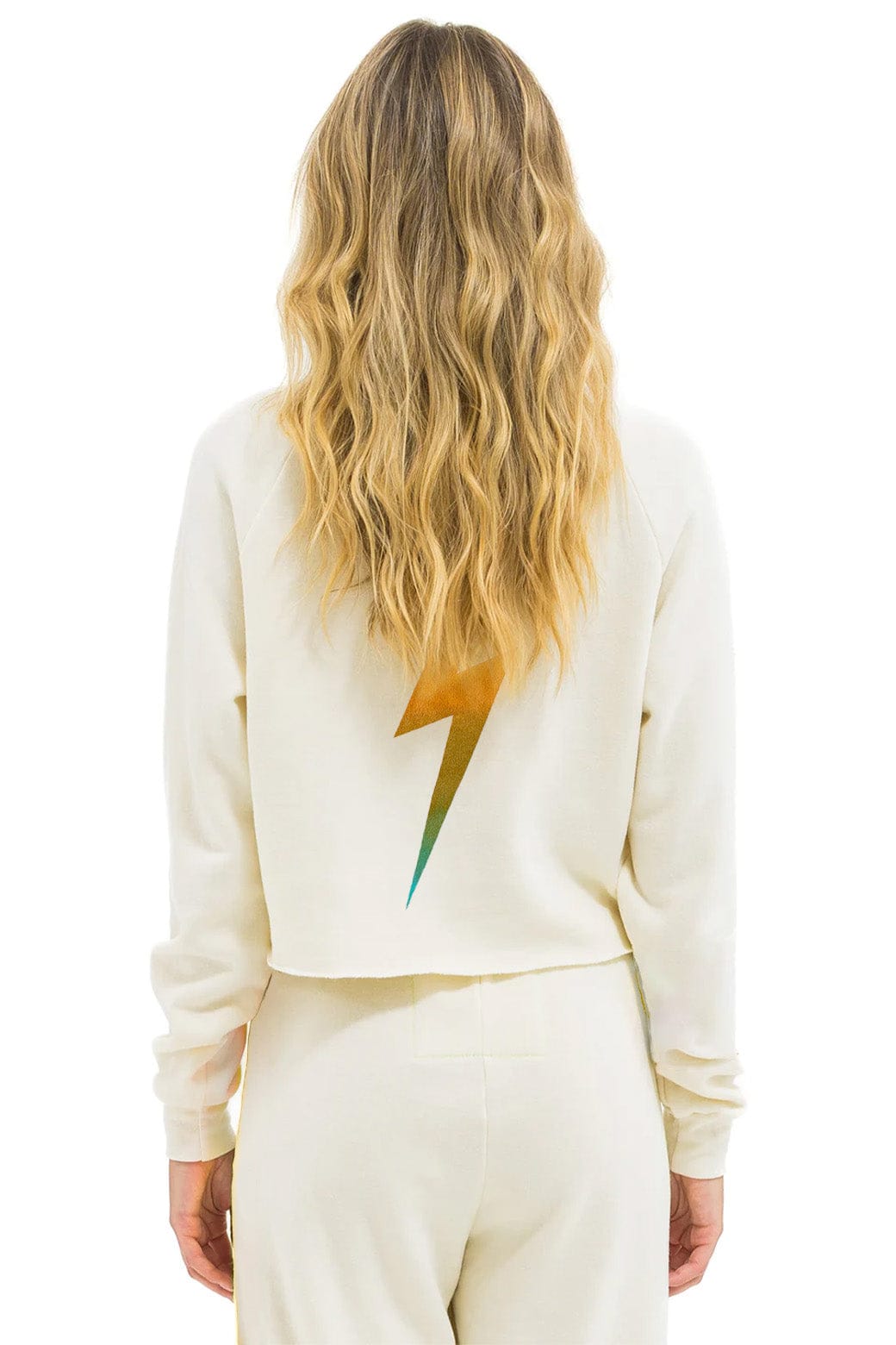 Retro BOURBON AND BEYOND 2025 CROPPED CREW SWEATSHIRT RELAXED - VINTAGE WHITE