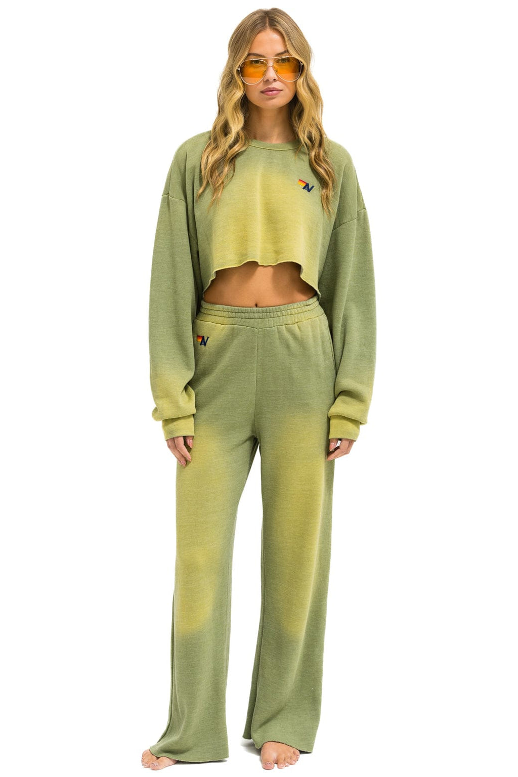 Retro ESSENTIAL WIDE LEG POCKET SWEATPANTS - FADED ARMY