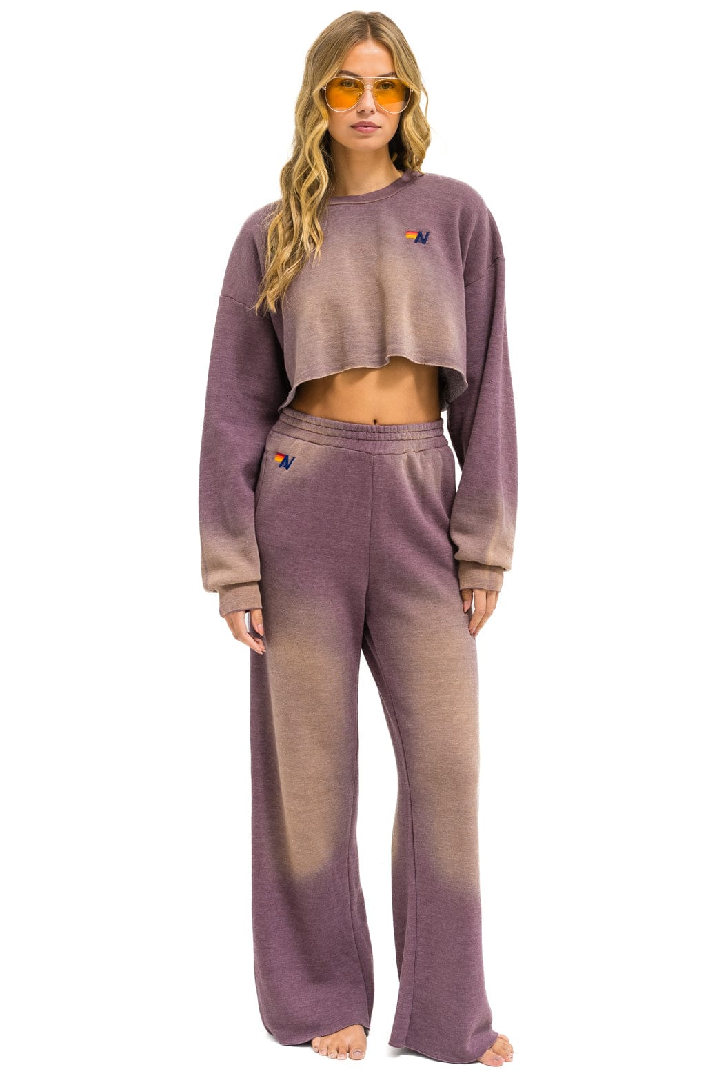 Retro ESSENTIAL WIDE LEG POCKET SWEATPANTS - FADED MOCHA
