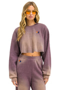 Retro ESSENTIAL CROPPED CREW SWEATSHIRT RELAXED - FADED MOCHA
