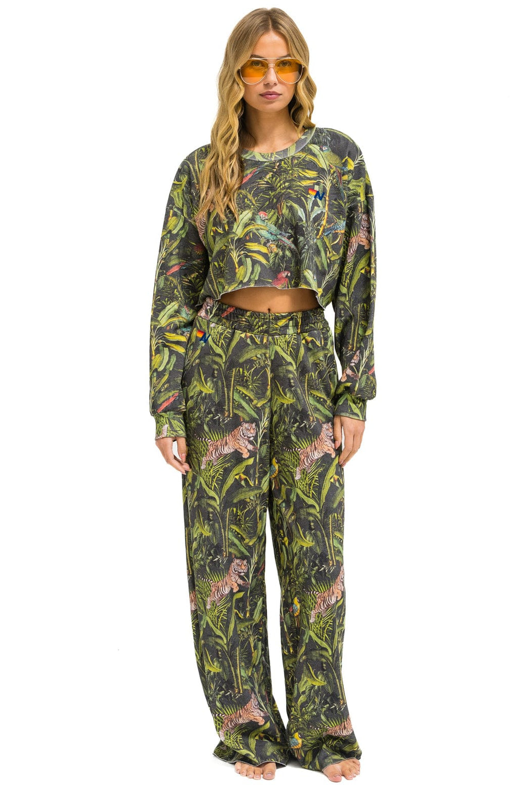 Retro JUNGLE WIDE LEG POCKET SWEATPANTS - VINTAGE CHARCOAL
