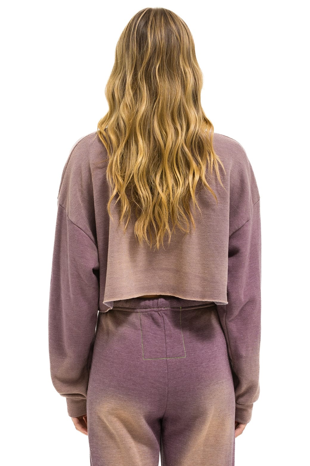 Retro VINTAGE LOGO CROPPED CREW SWEATSHIRT RELAXED - FADED MOCHA