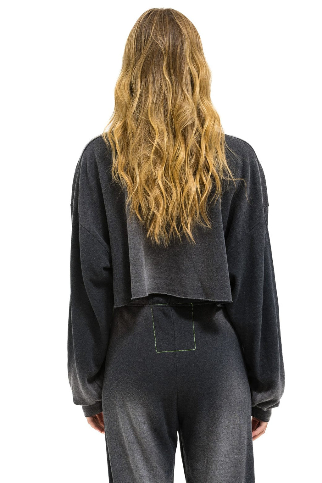 Retro VINTAGE LOGO CROPPED CREW SWEATSHIRT RELAXED - FADED SMOKE