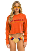 Retro UNIVERSITY OF FLORIDA CROPPED CREW SWEATSHIRT - ORANGE