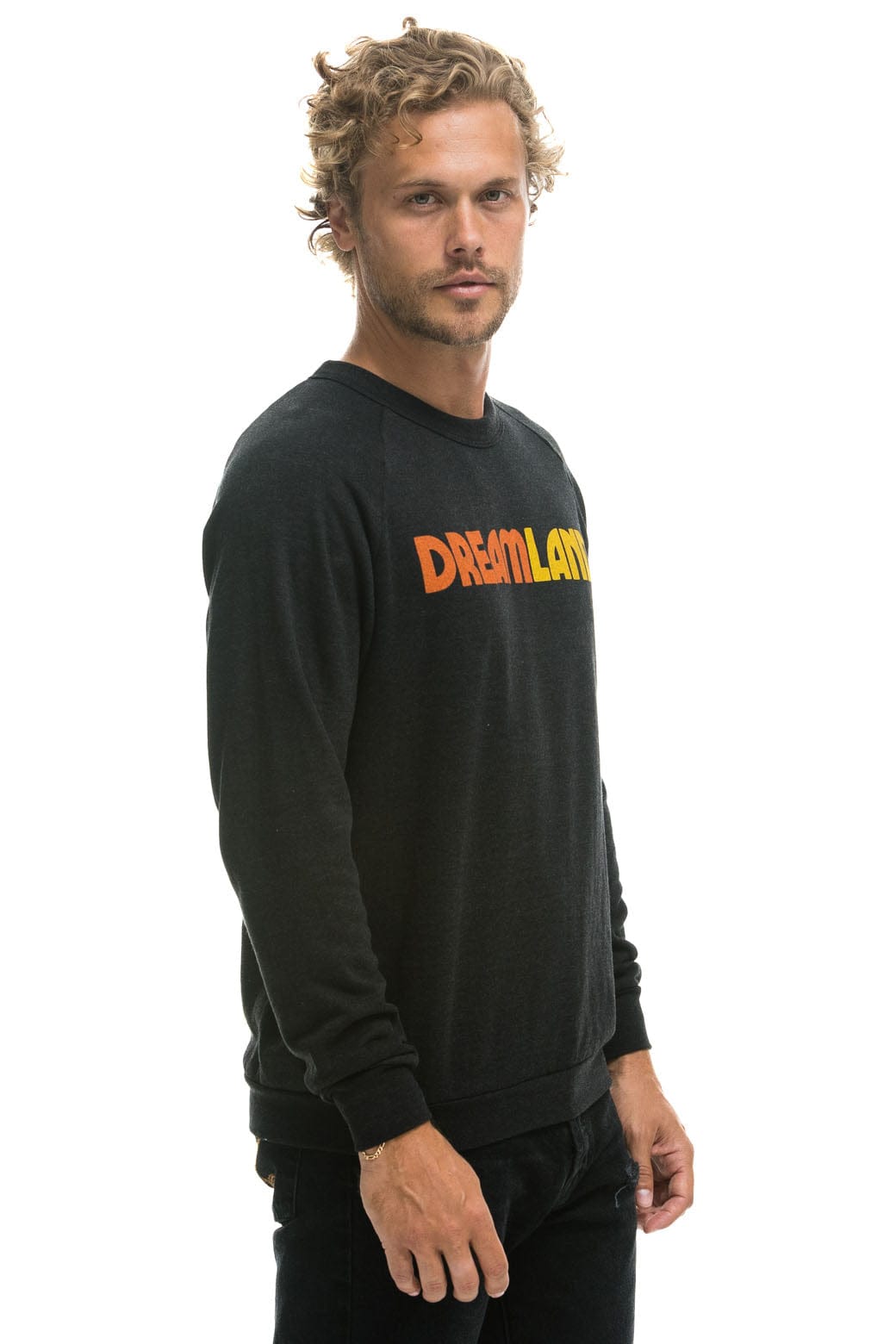 Retro DREAMLAND LOGO CREW SWEATSHIRT - BLACK