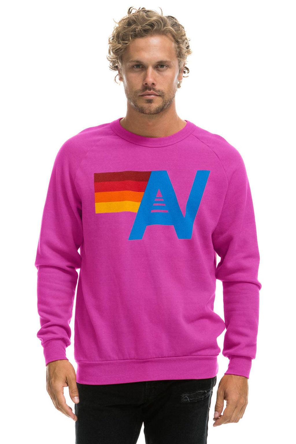 Retro LOGO SWEATSHIRT - MAGENTA