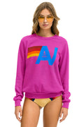Retro LOGO SWEATSHIRT - MAGENTA