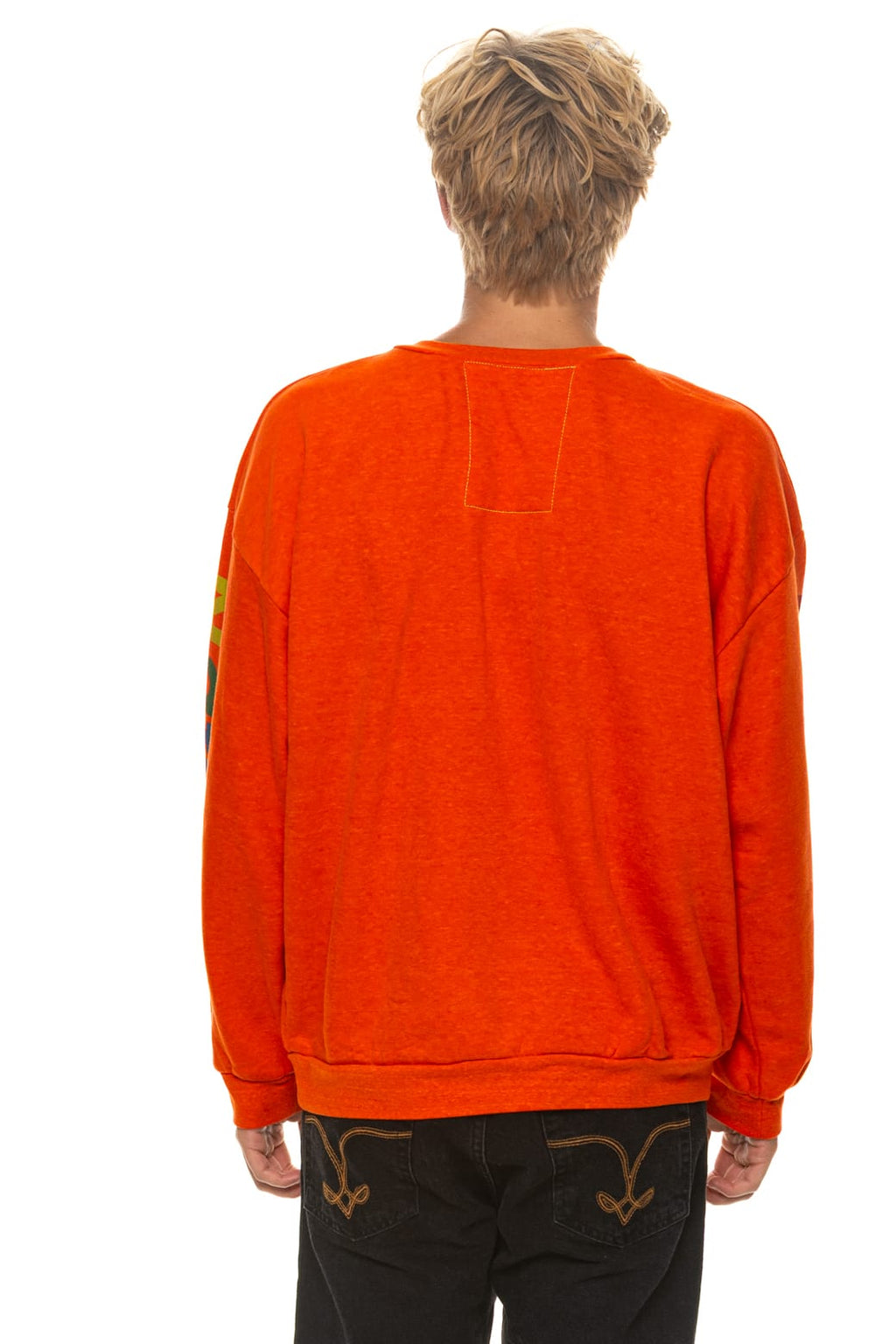 Retro AVIATOR NATION RELAXED VENICE CREW SWEATSHIRT - ORANGE