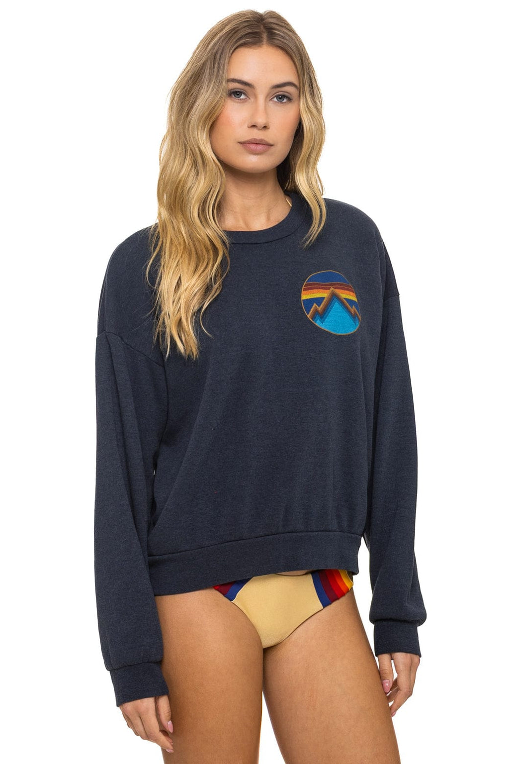 Retro ALL SEASONS CIRCLE RELAXED CREW SWEATSHIRT - CHARCOAL