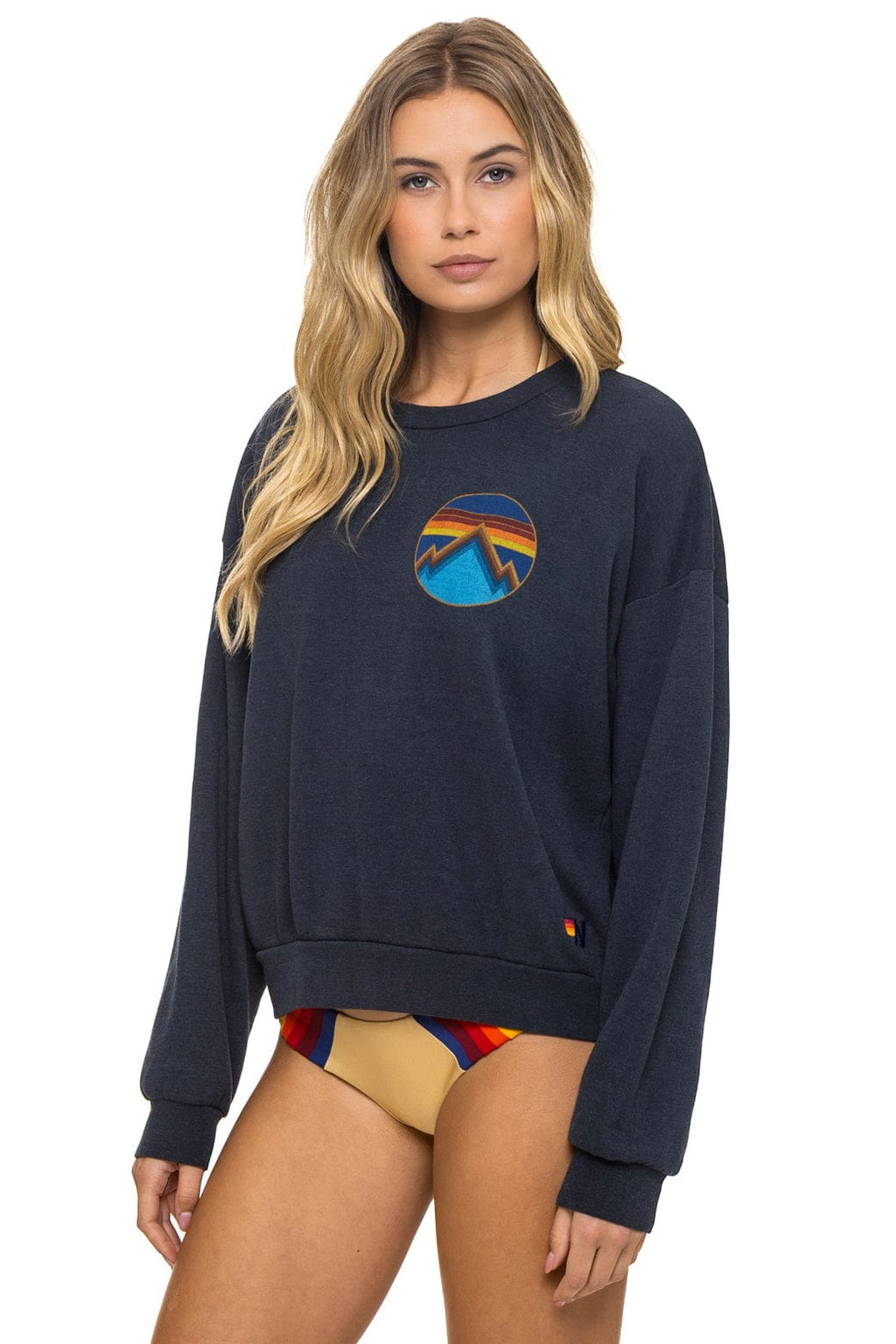 Retro ALL SEASONS CIRCLE RELAXED CREW SWEATSHIRT - CHARCOAL