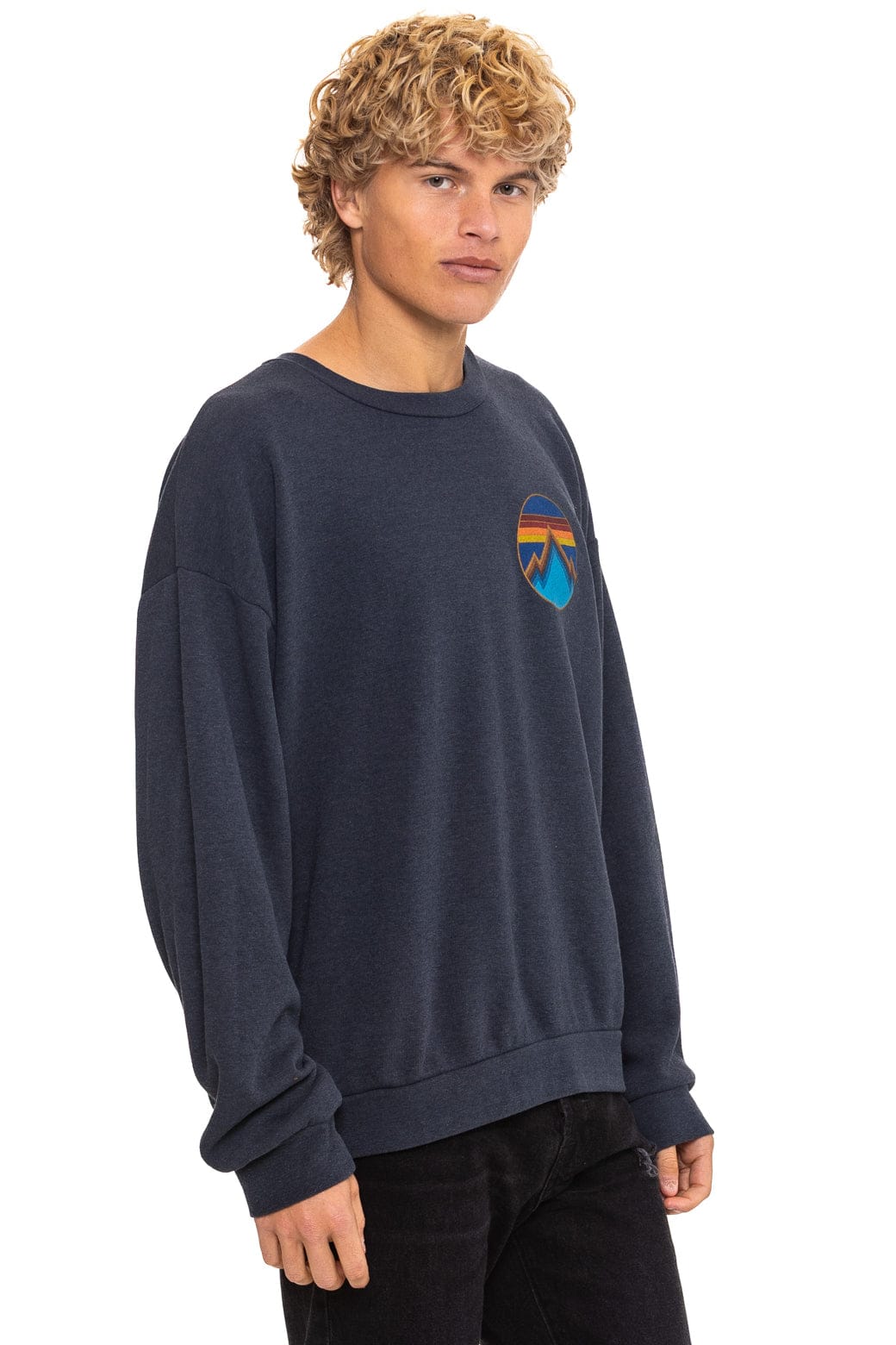 Retro ALL SEASONS CIRCLE RELAXED CREW SWEATSHIRT - CHARCOAL