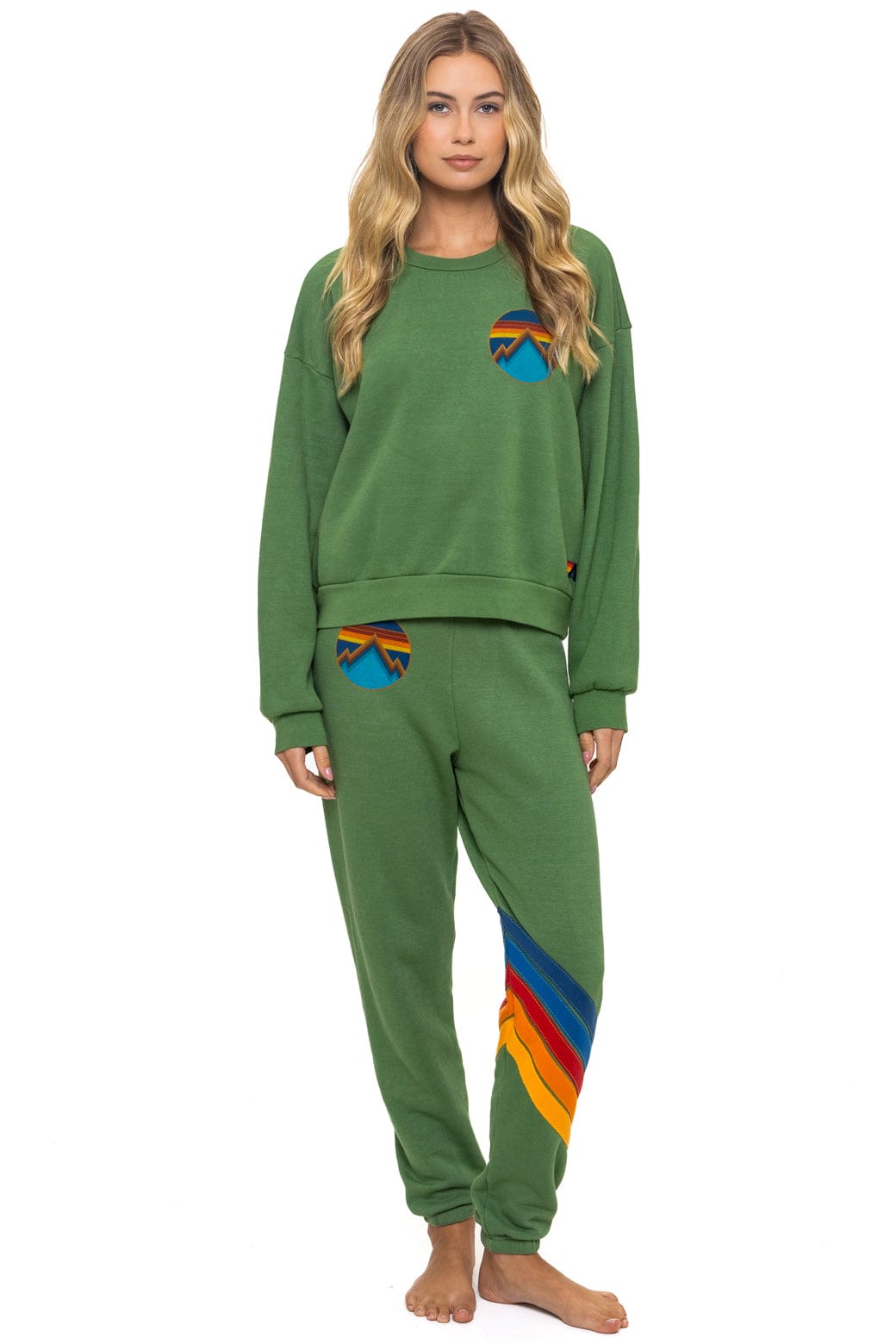 Retro ALL SEASONS CIRCLE RELAXED CREW SWEATSHIRT - PALM