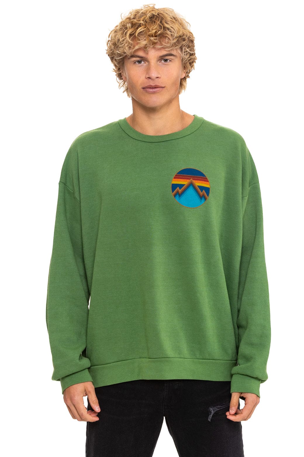 Retro ALL SEASONS CIRCLE RELAXED CREW SWEATSHIRT - PALM