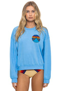 Retro ALL SEASONS CIRCLE RELAXED CREW SWEATSHIRT - SKY