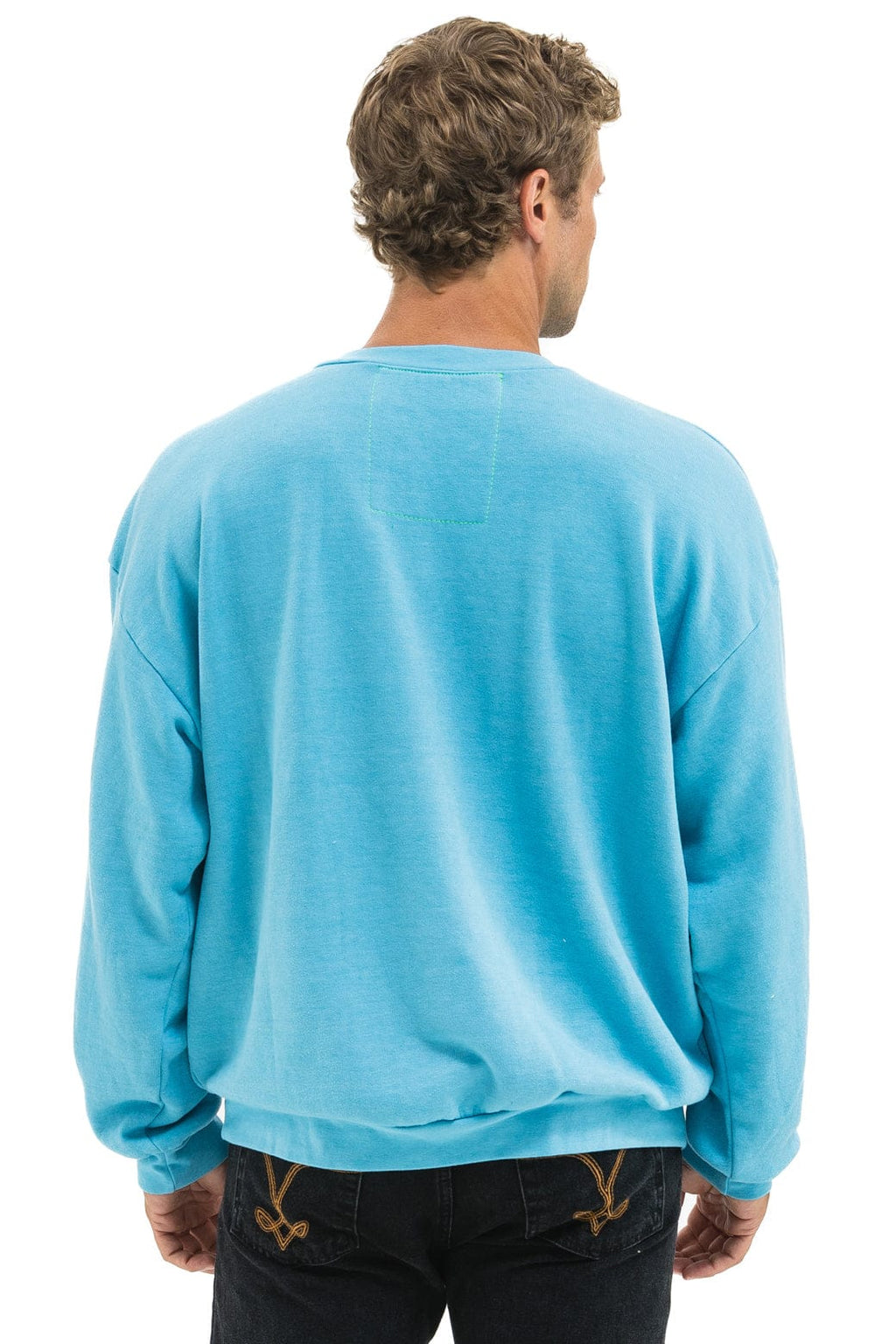Retro BLAZE RELAXED CREW SWEATSHIRT - AQUA AQUA