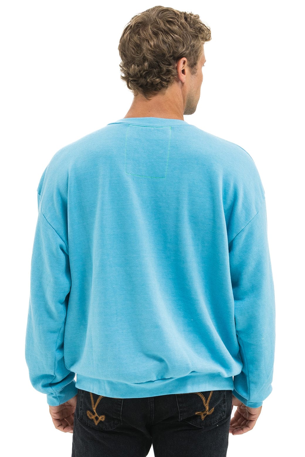 Retro BLAZE RELAXED CREW SWEATSHIRT - AQUA AQUA