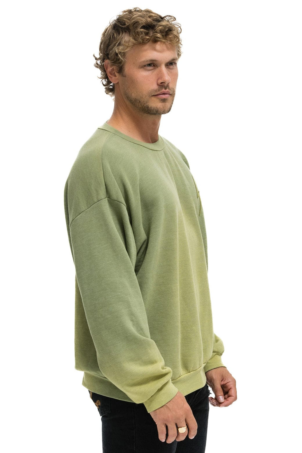 Retro BOLT STITCH 2 RELAXED CREW SWEATSHIRT - FADED ARMY