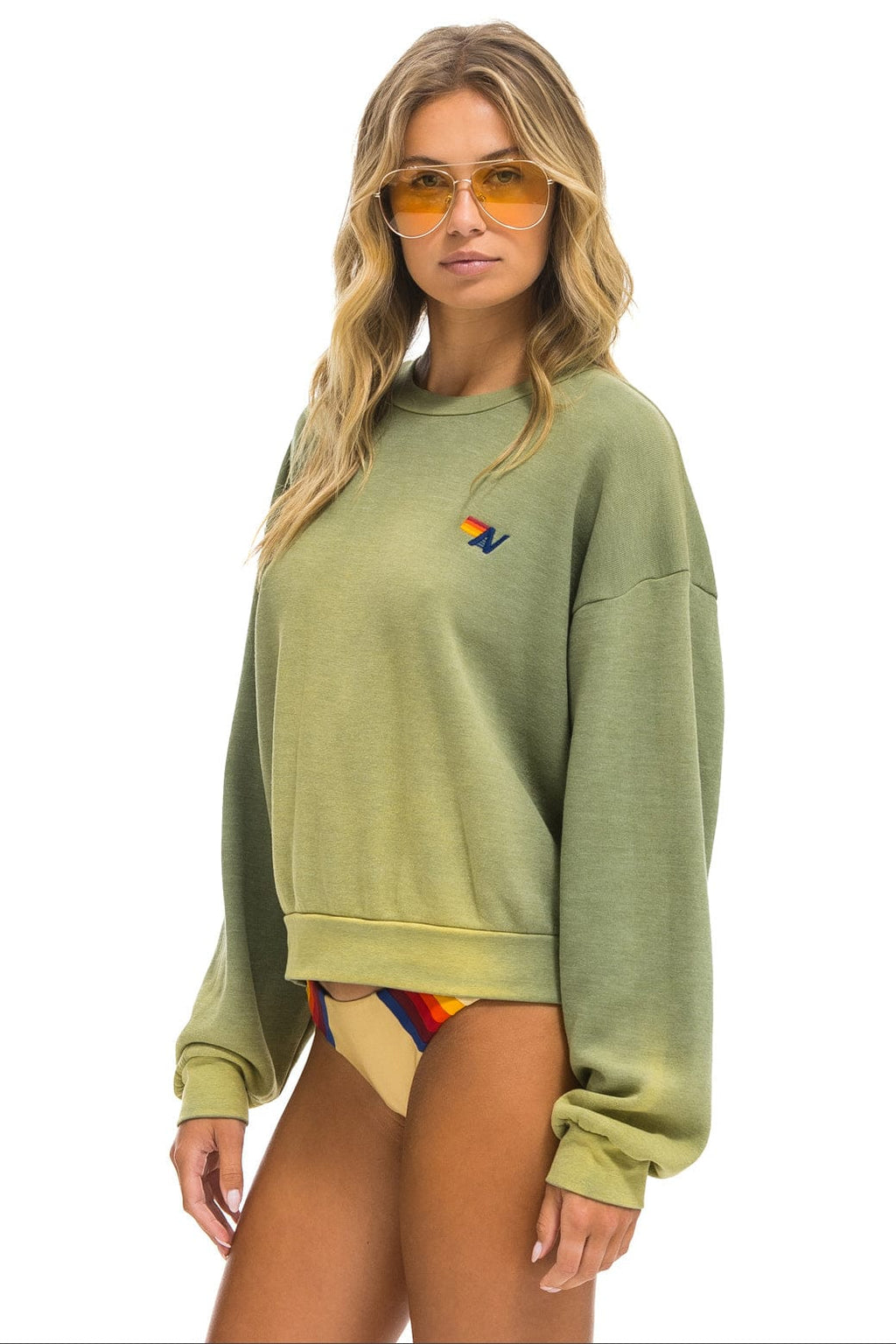 Retro ESSENTIAL RELAXED CREW SWEATSHIRT - FADED ARMY