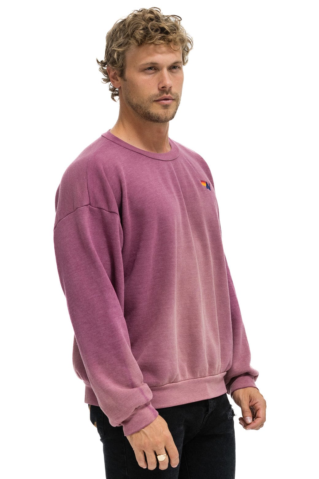 Retro ESSENTIAL RELAXED CREW SWEATSHIRT - FADED BERRY