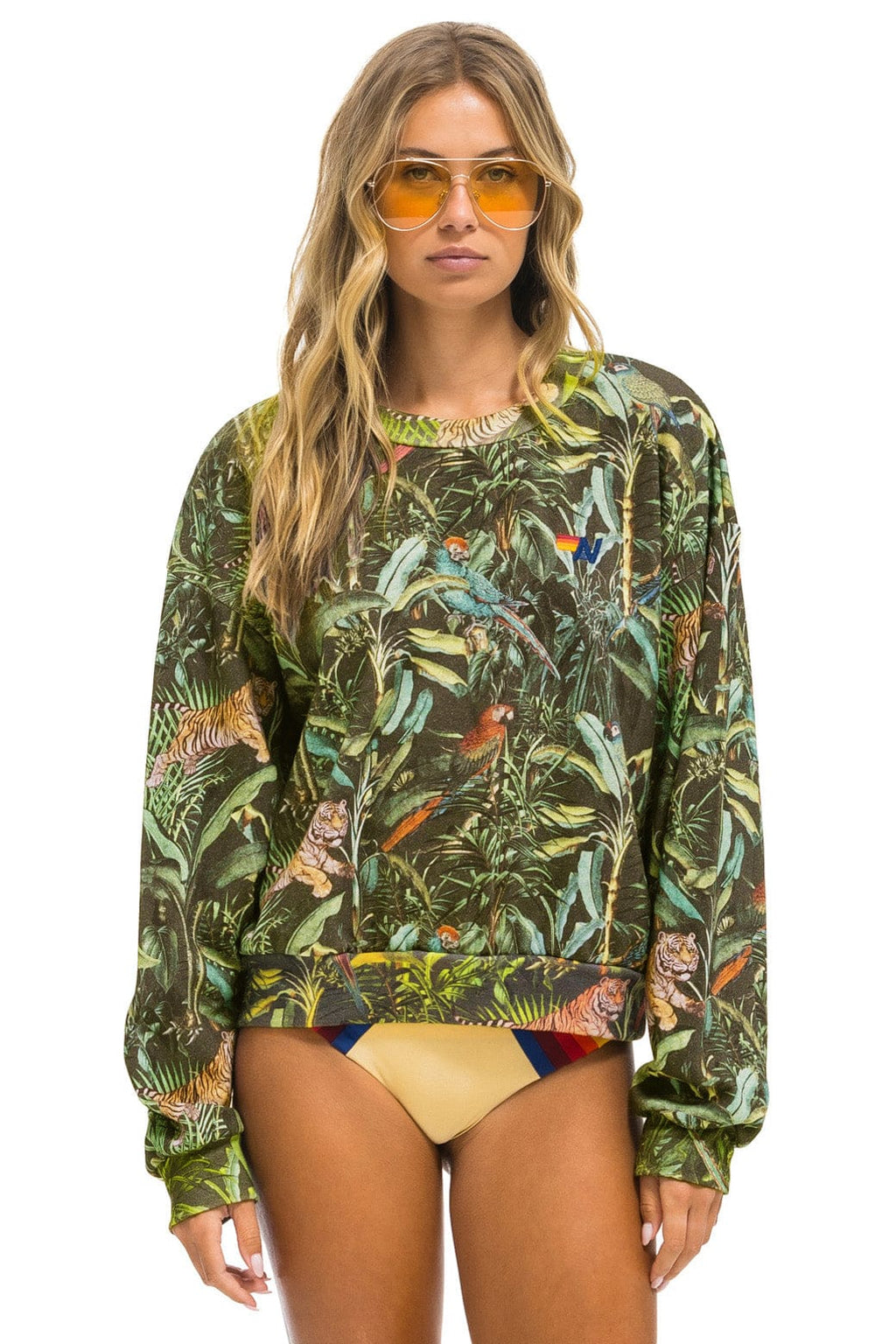 Retro JUNGLE RELAXED CREW SWEATSHIRT - VINTAGE CHARCOAL