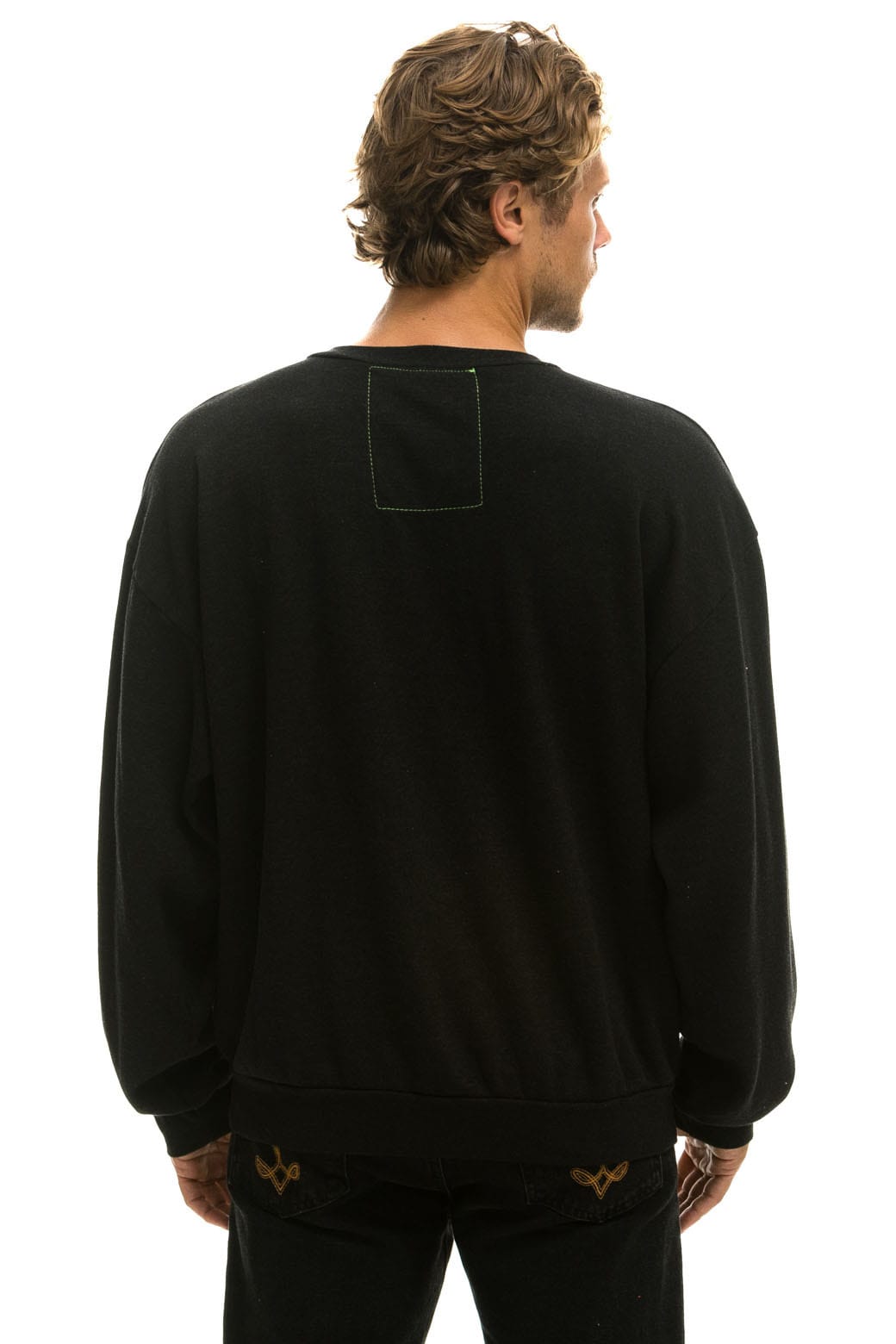 Retro LOCALS ONLY RELAXED CREW SWEATSHIRT - BLACK