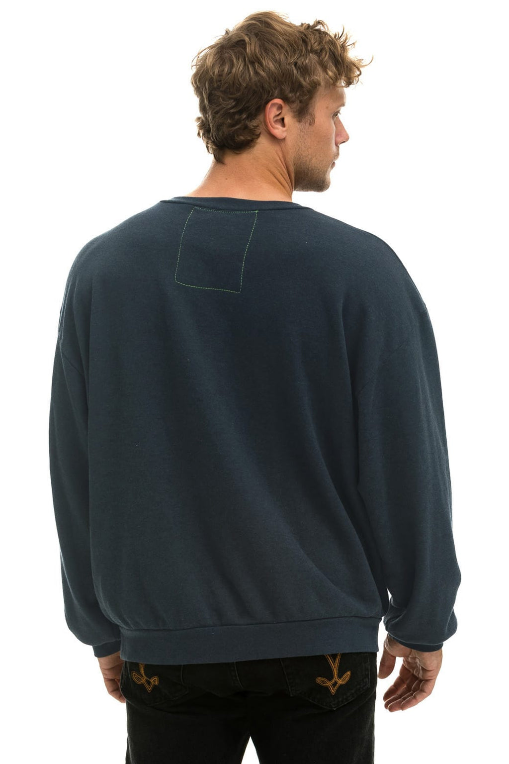 Retro 5 STRIPE RELAXED CREW SWEATSHIRT - CHARCOAL